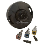 890-204, 385-722Stens 890-204 Plastic Economy Bump Feed Head, 3/8"-24RHF, 7, 8, 10 mm LHM-LHF