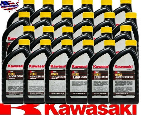 24 quarts KAWASAKI 4-CYCLE ENGINE OIL, 24 - 1 QT BOTTLES, 99969-6281,30wt