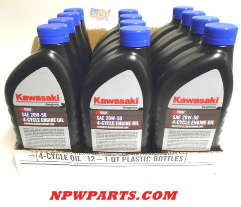 12PK Genuine OEM Kawasaki 20W50 Motor Engine Oil Quart 4-Cycle K-Tech 99969-6298