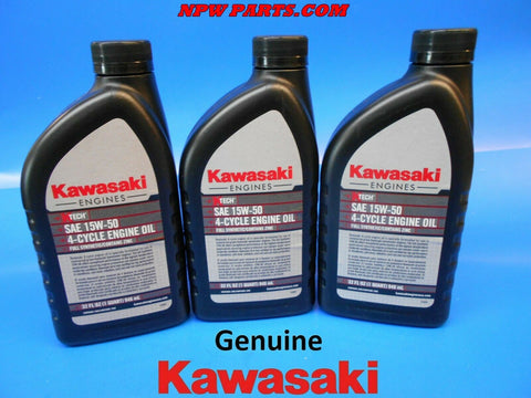 3 quarts of Kawasaki K-Tech SAE 15W-50 Engine #99969-6501 FULL SYNTHETIC W ZINC