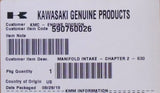 Genuine Kawasaki MANIFOLD-INTAKE # 59076-0026, 590760026,59076-7002 59076-7011