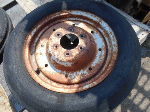 2 1600 FORD FRONT WHEELS-TIRES ARE BAD-