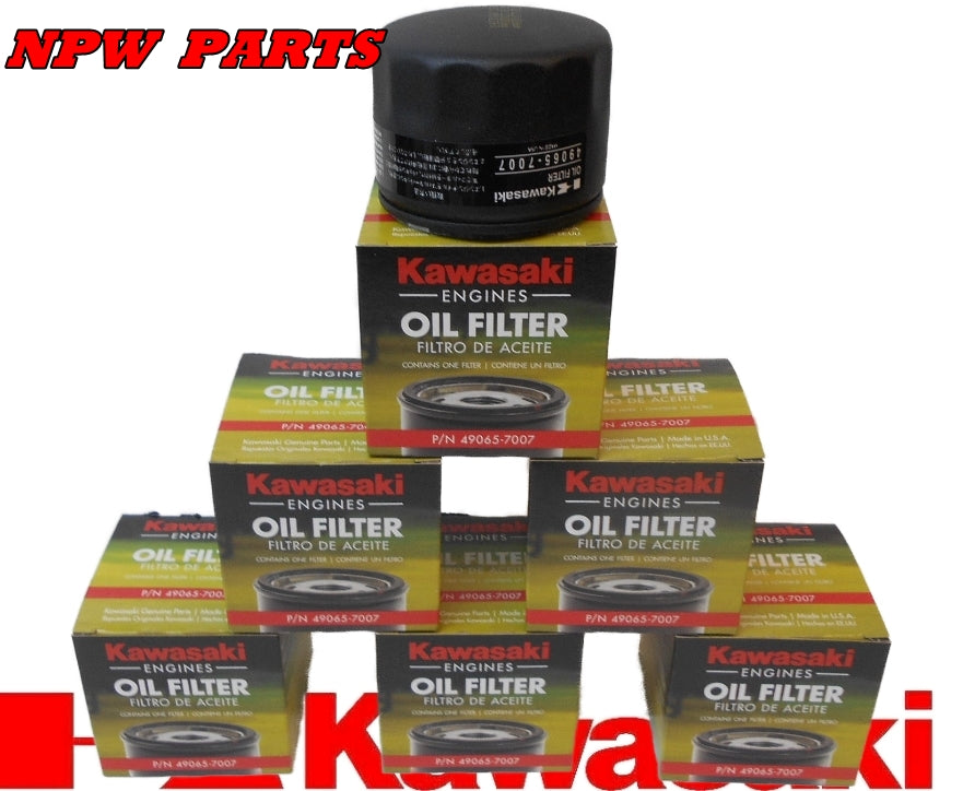 6 Pack Genuine Kawasaki 49065-7007, 49065-0721 Oil Filter OEM –